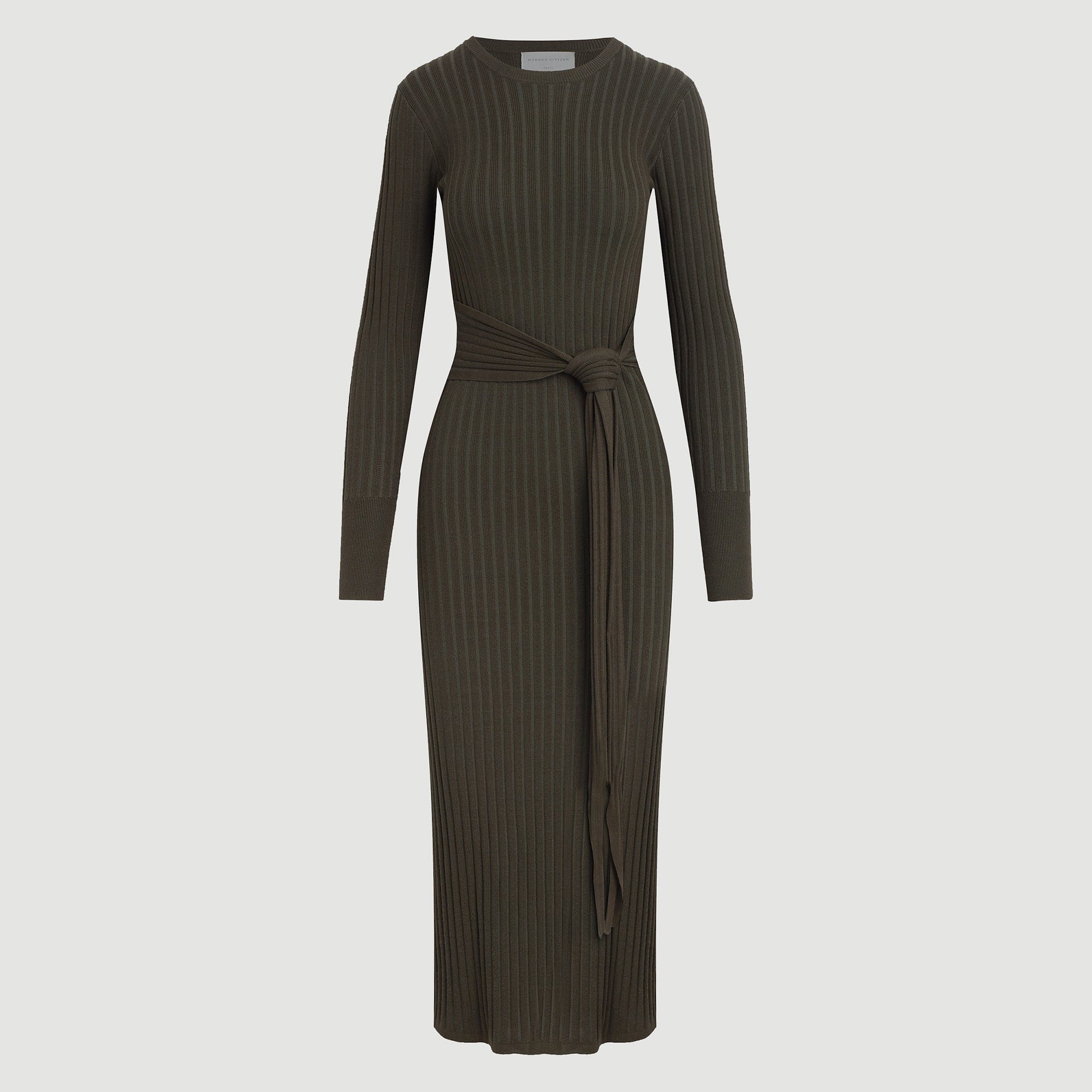 Carmen Tie-Front Ribbed Dress (Petite) | Willow