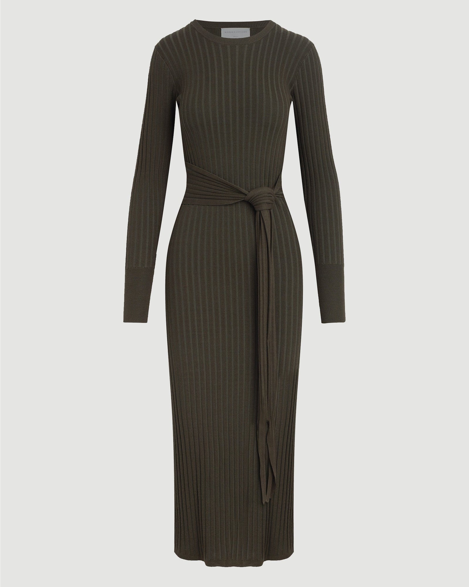 Carmen Tie-Front Ribbed Dress (Petite) | Willow