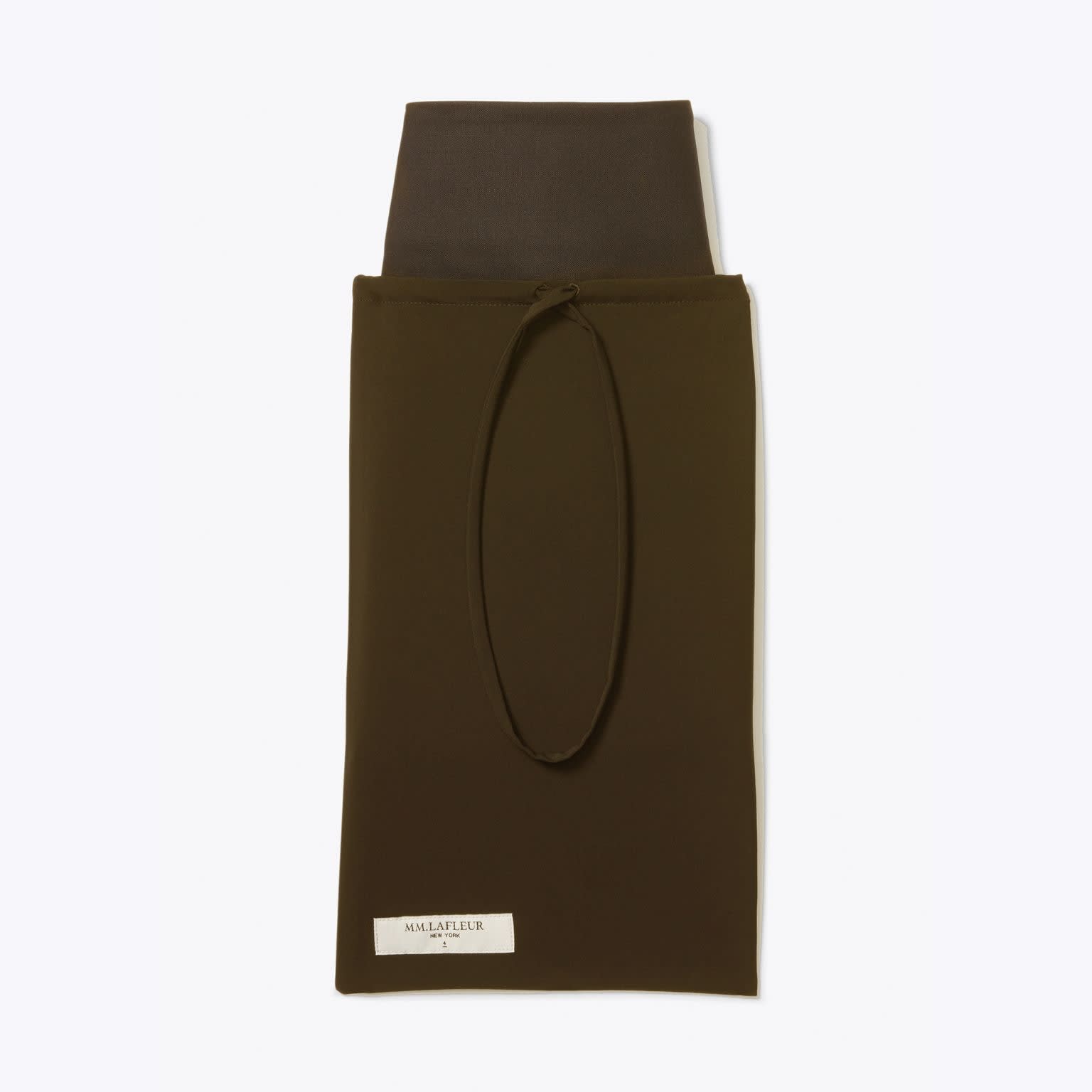 Packshot image of the Packable Bag Small—Origami Suiting in Olive | Exclude
