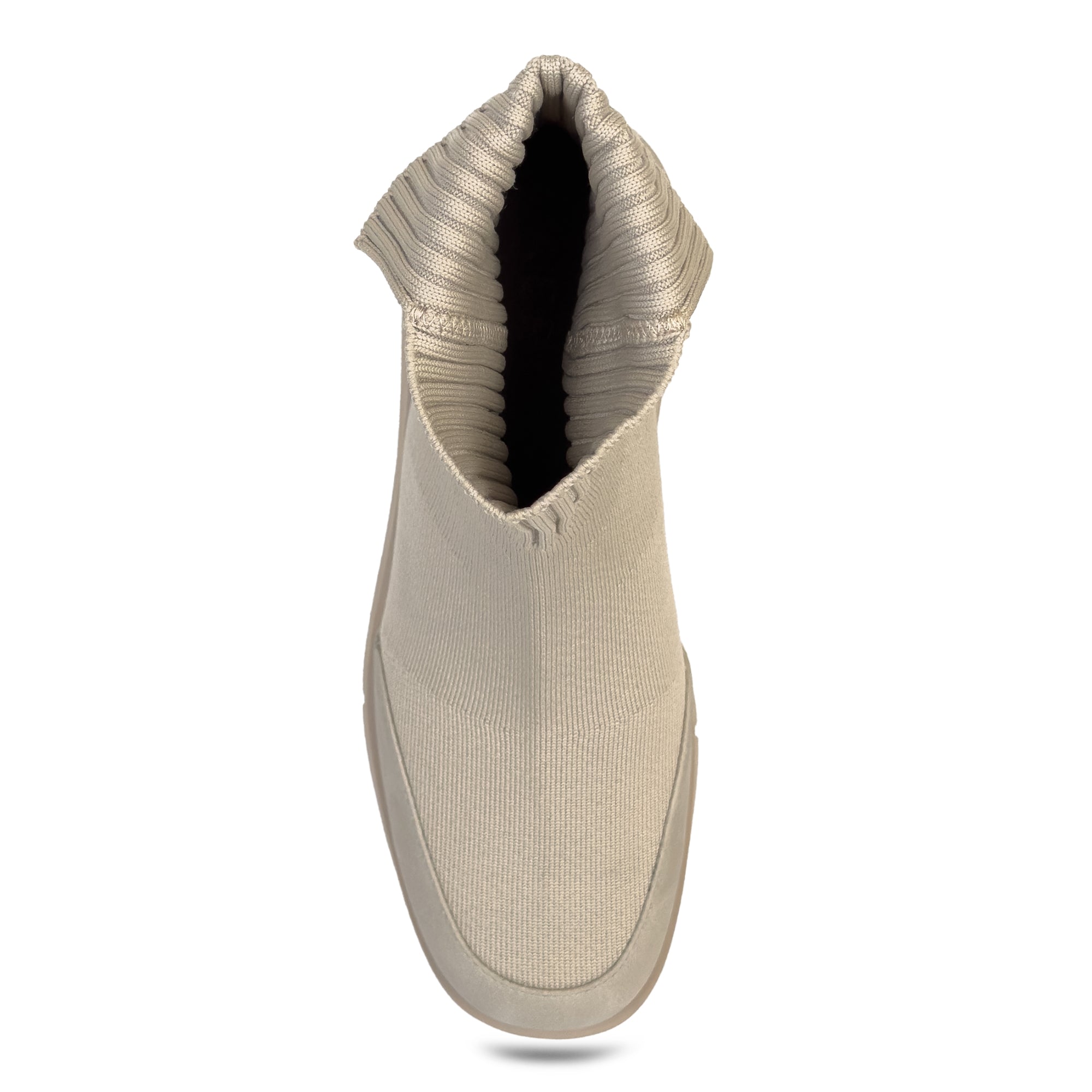 Flame Bootie Flatform | Stone Knit/Faux Tumbled Nubuck