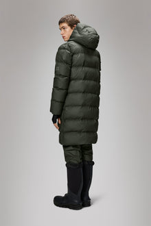 Rains Alta Longer Puffer Jacket Green Jacket