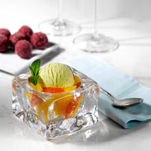Ice Cube Ice Cream Cup - Square | Clear Crystal