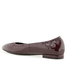 Antonia Dress Flat | Merlot Faux Crinkle Patent