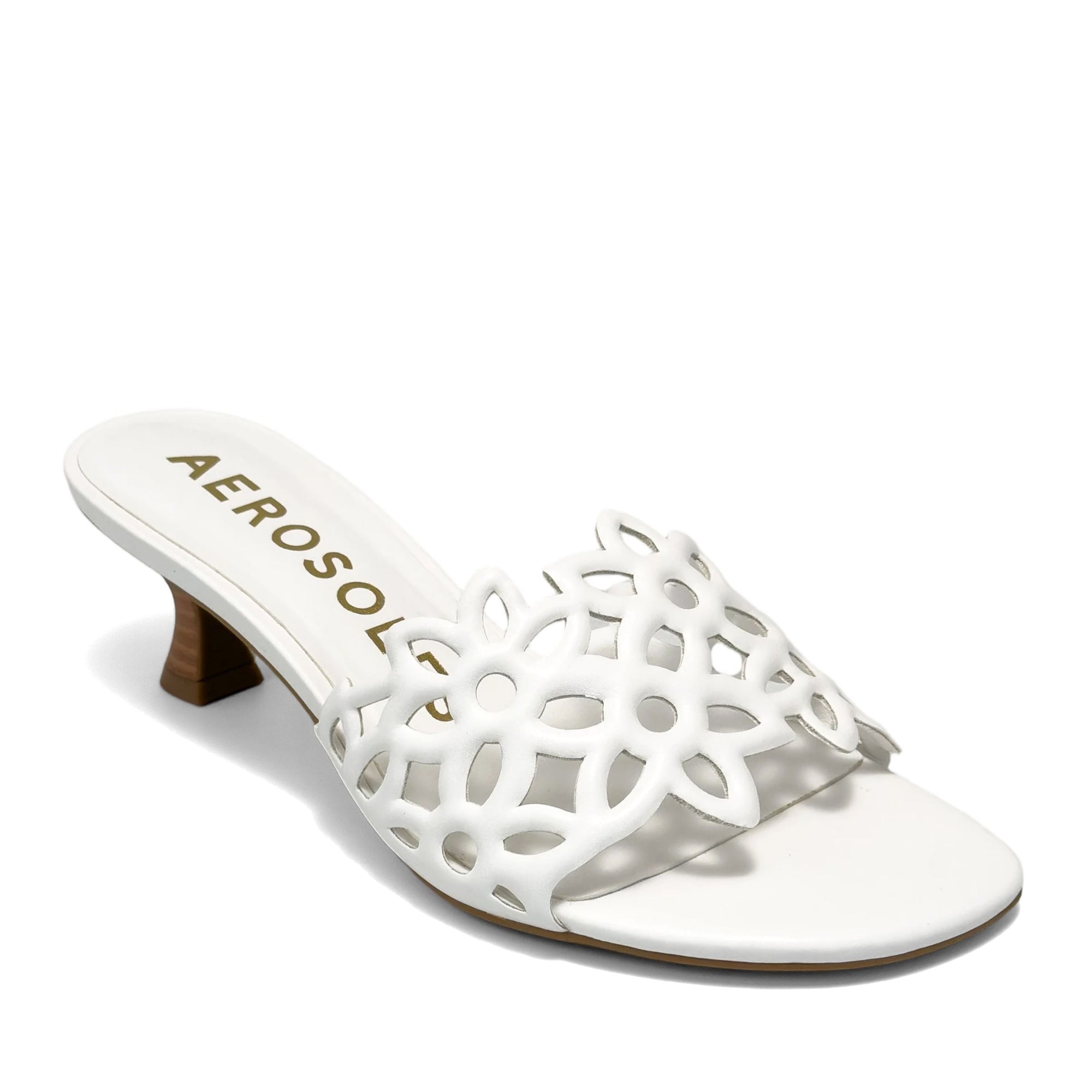 Kirah Sandal Heel | Bright White Faux Nappa
