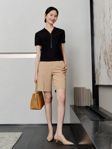 Collar Knit Sweater | Black