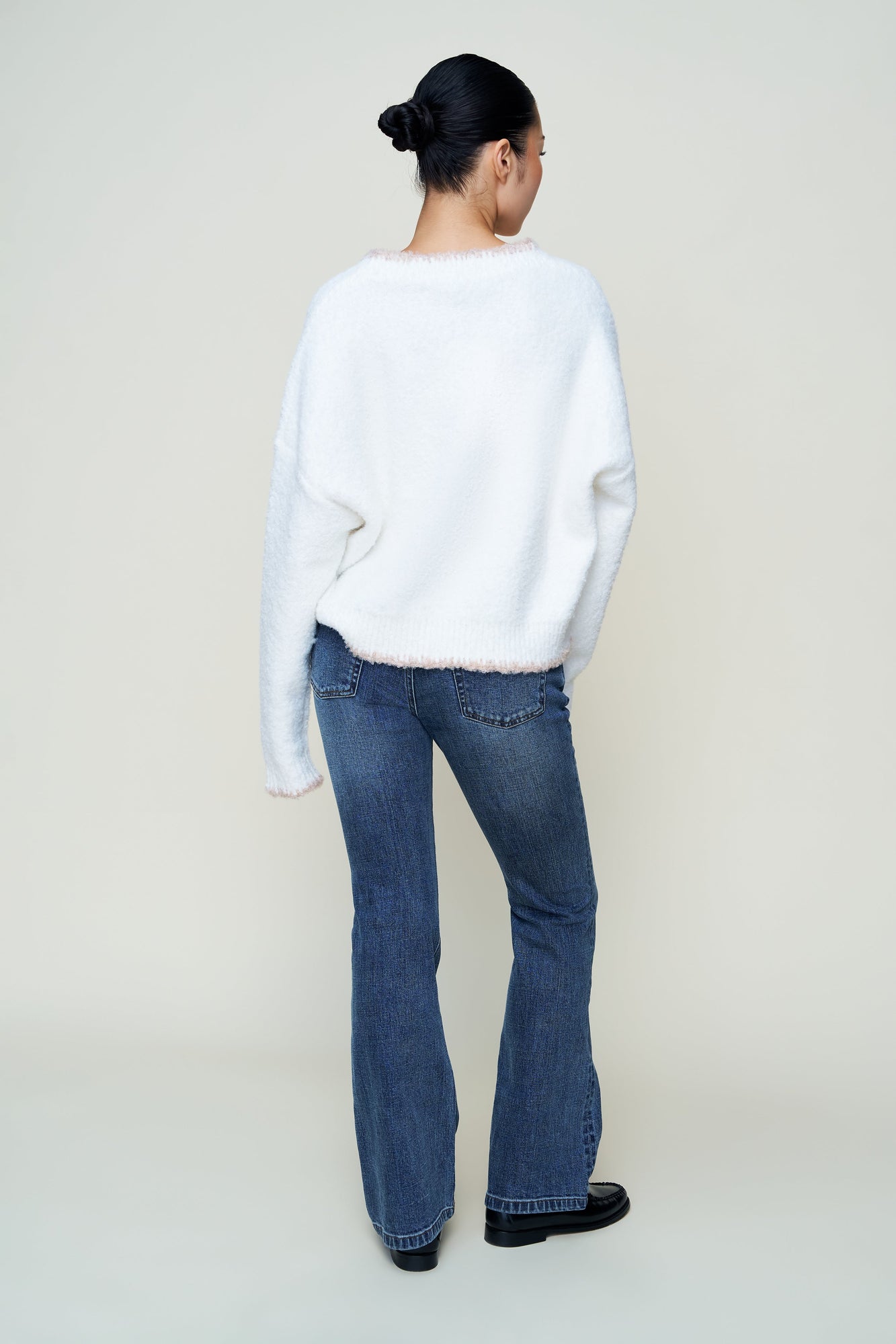Womens | Guizio Heart Wool Sweater | White