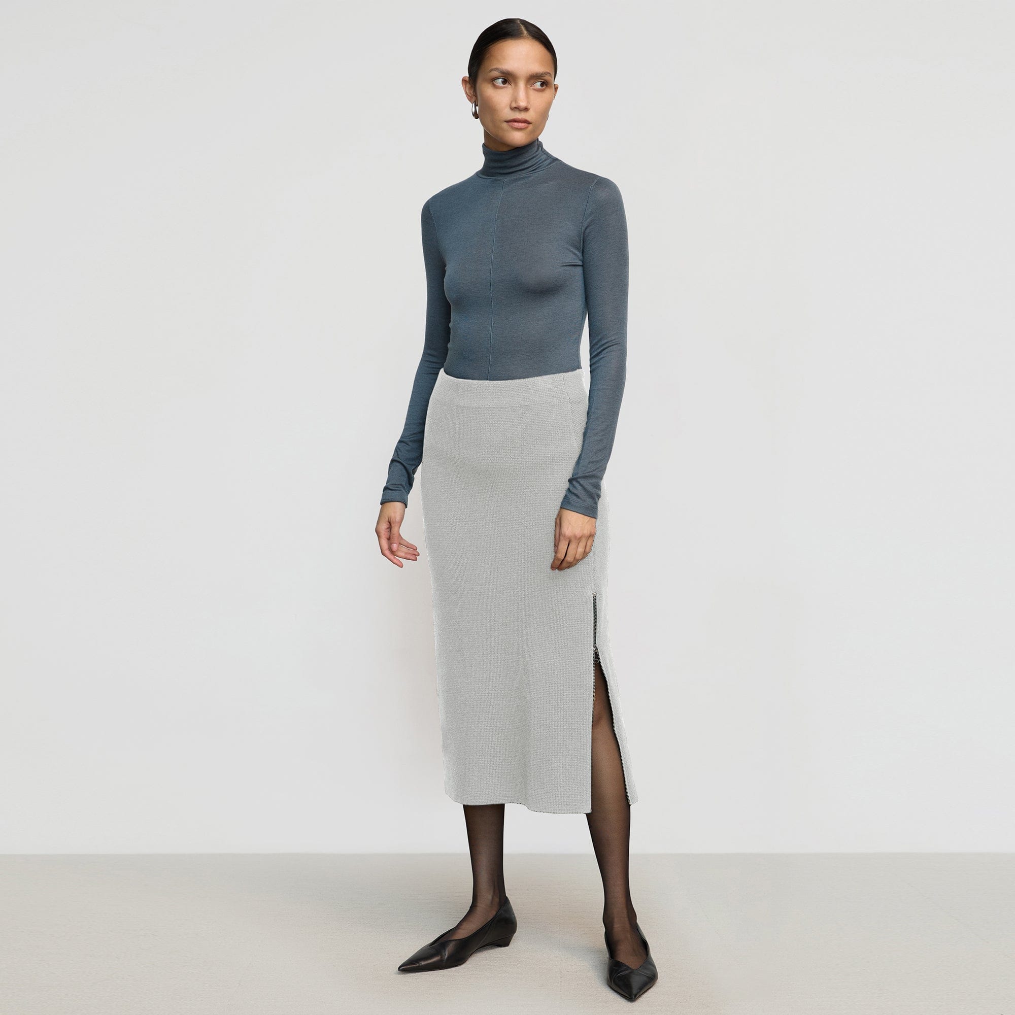 Charlotte | Esti Side-Zip Organic Cotton-Wool Skirt in Size Small