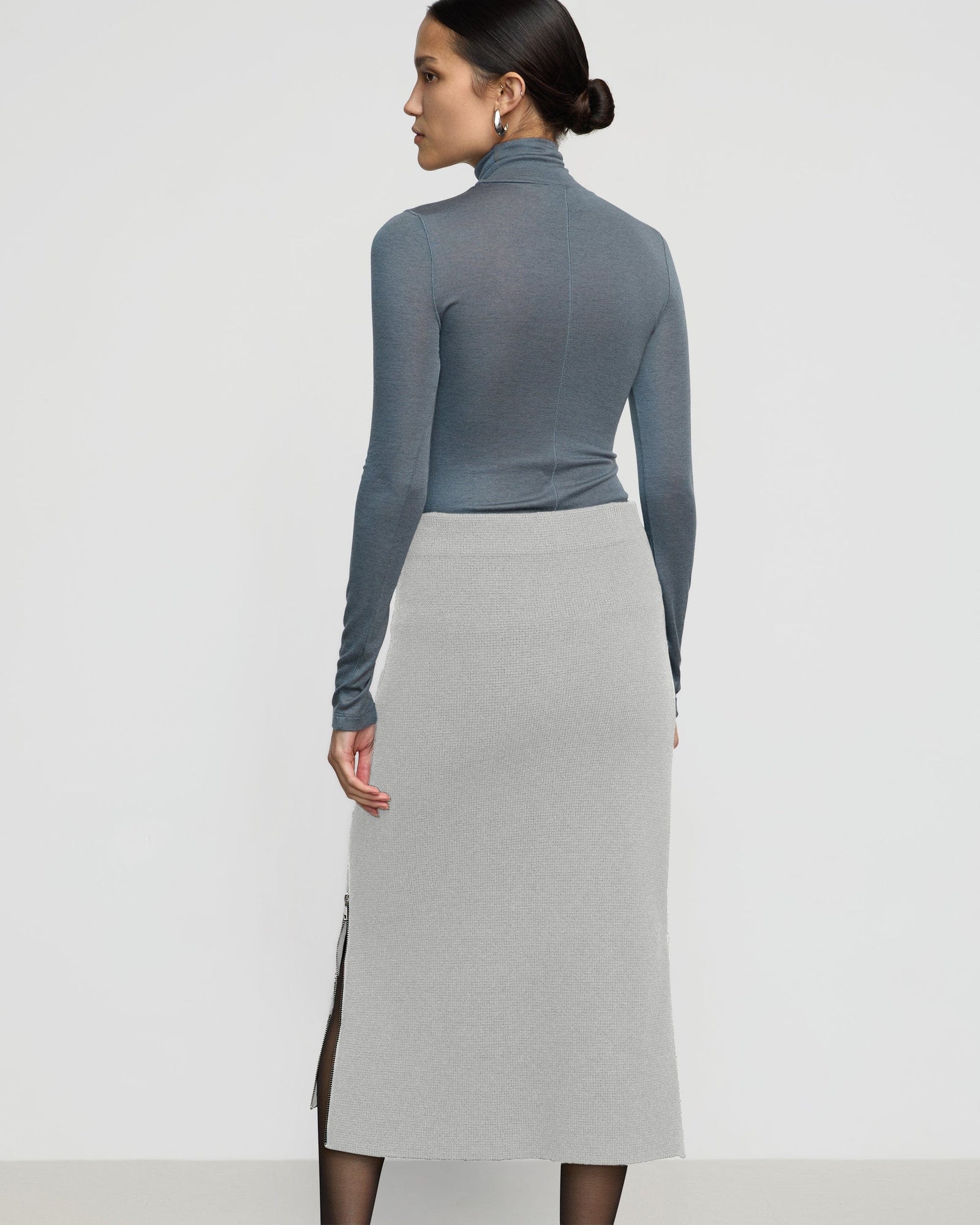 Charlotte | Esti Side-Zip Organic Cotton-Wool Skirt in Size Small