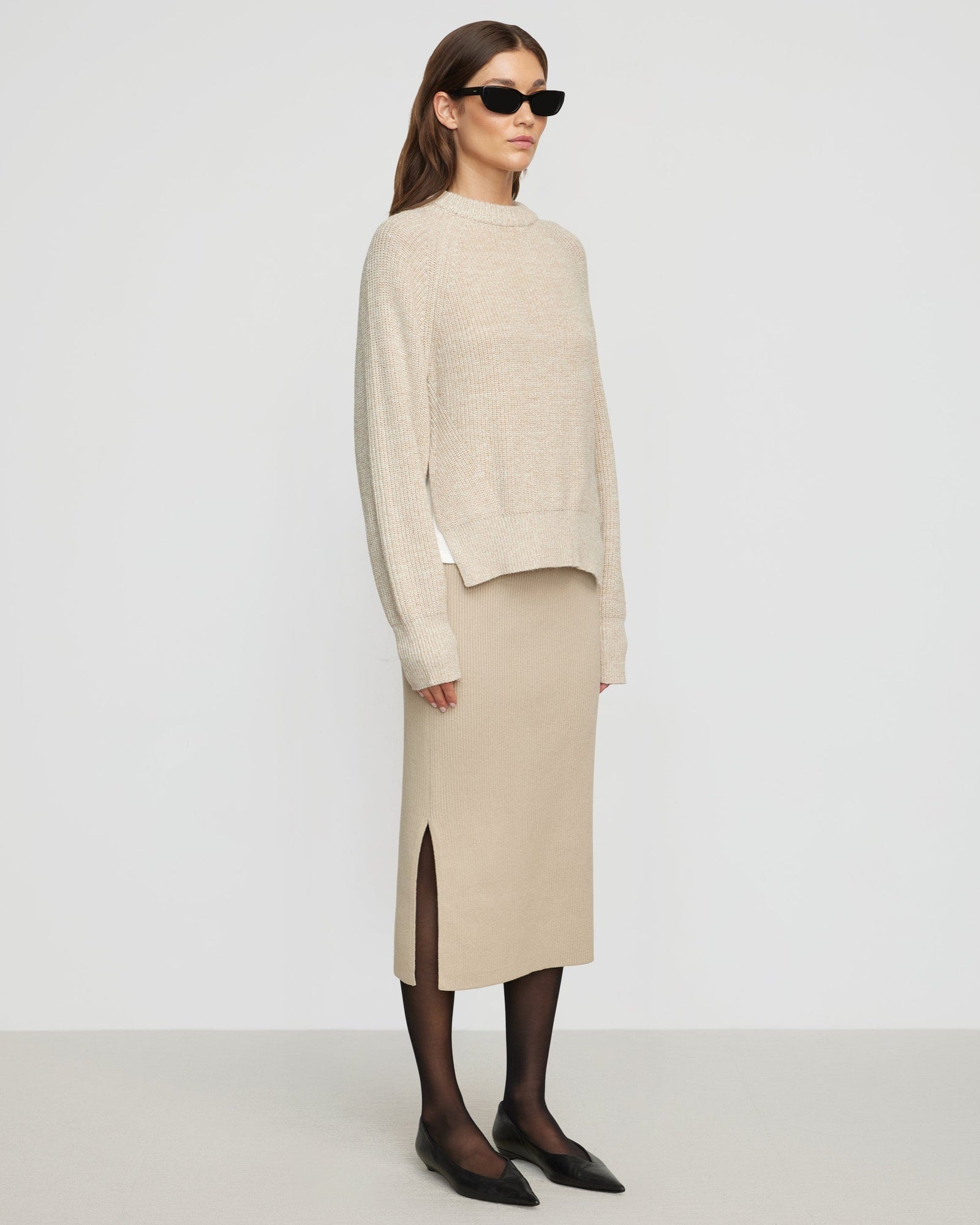Renee | Faustine Ribbed Knit Skirt in Size Small 