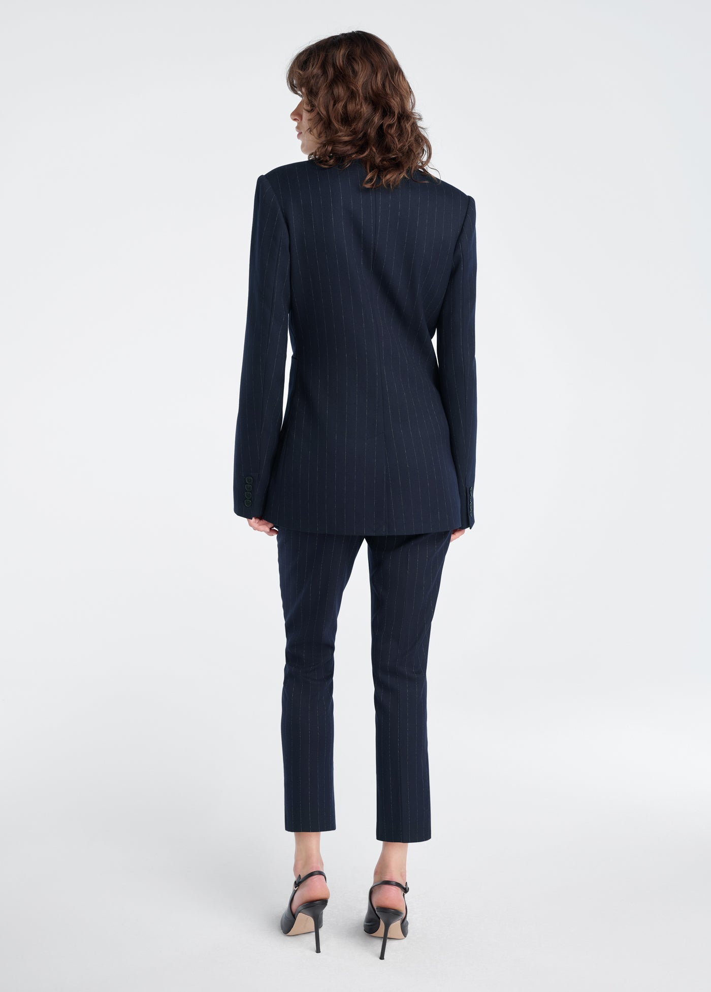 navy pinstripe