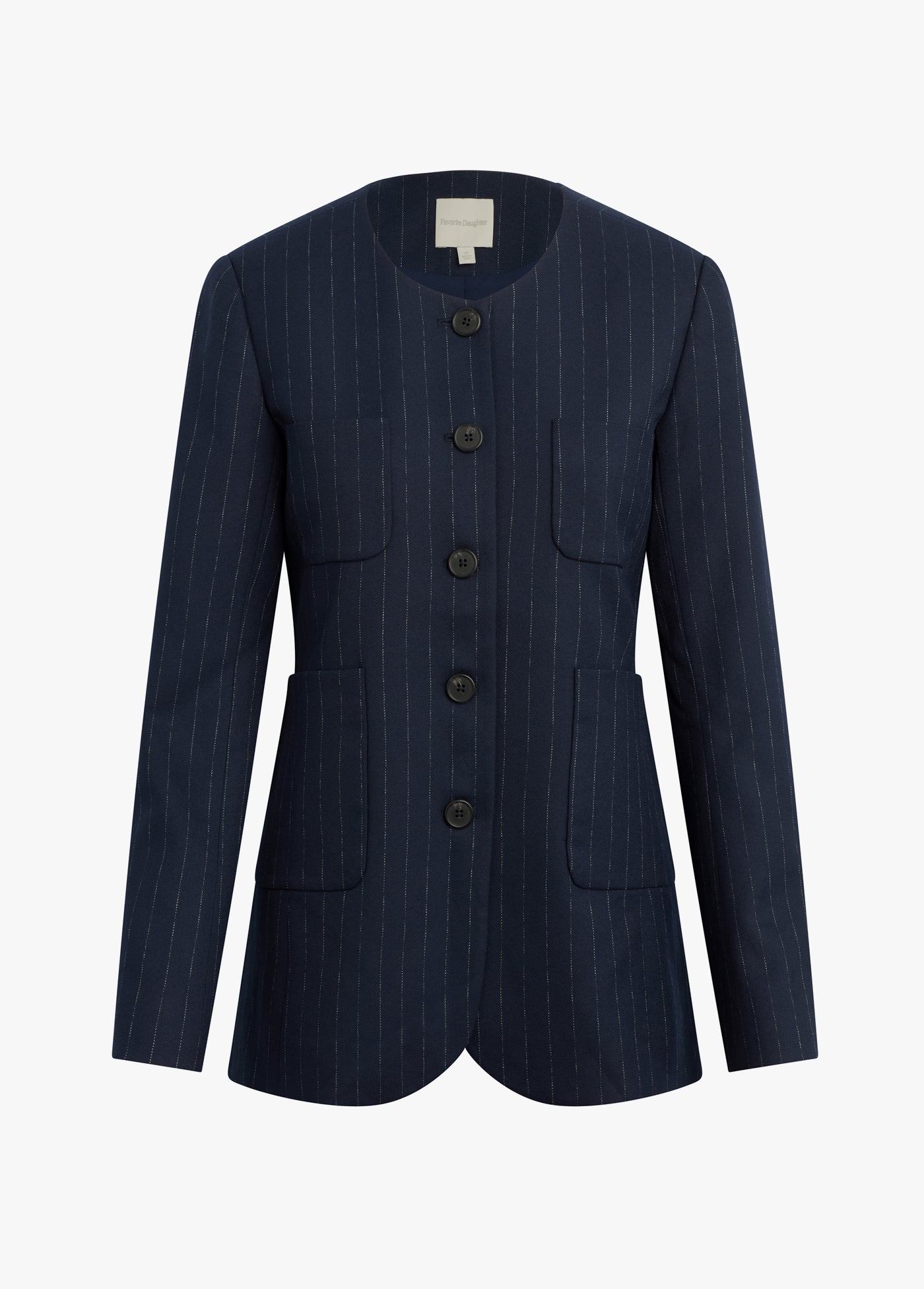 navy pinstripe