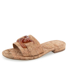 Big Charm Sandal Flat | Natural Cork