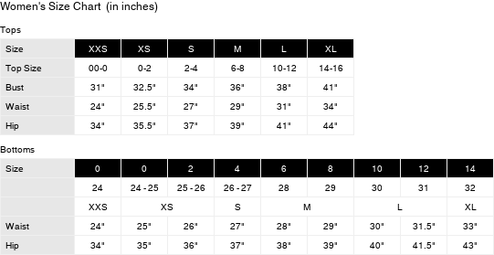 Product size guide