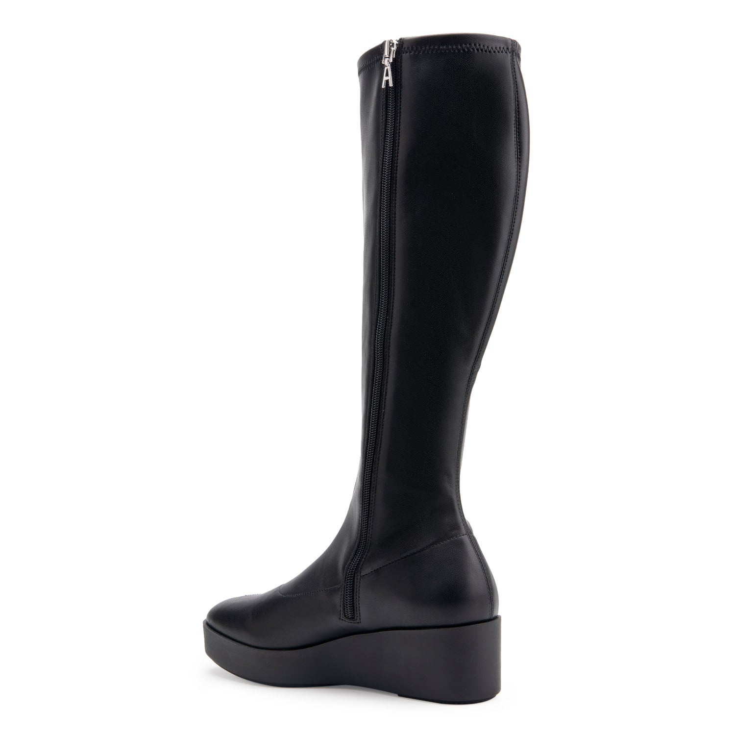 Cecina Boot Platform | Black Faux Leather