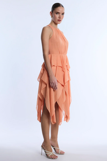Ruffle Skirt Dress | Apricot