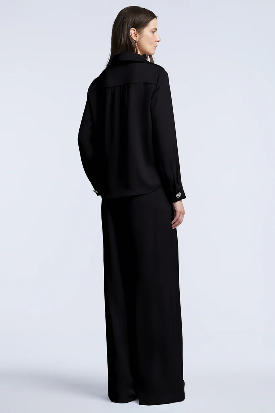 Washed Relaxed Button Down | Black