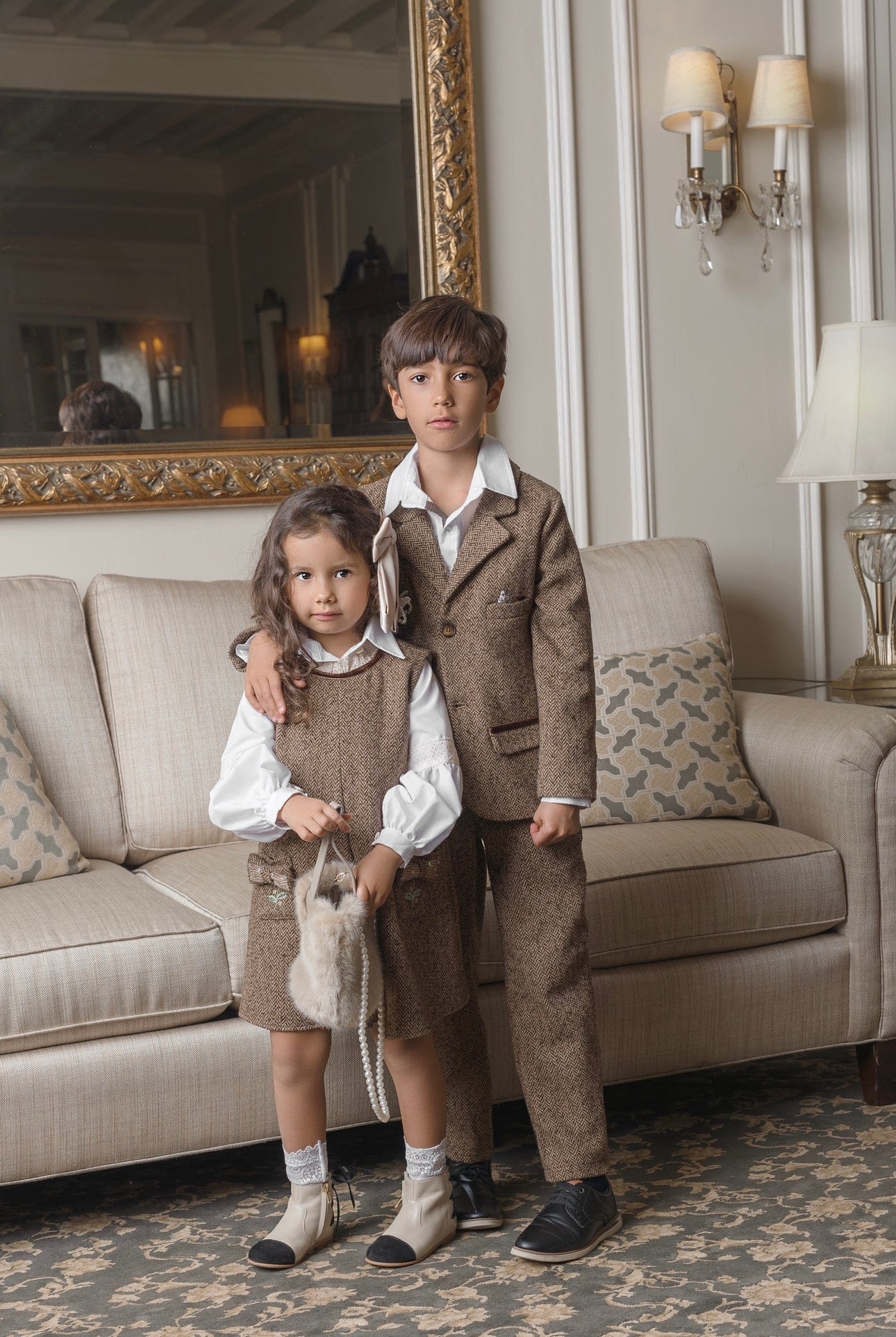 Boy | Herringbone Tweed Jacket | Brown