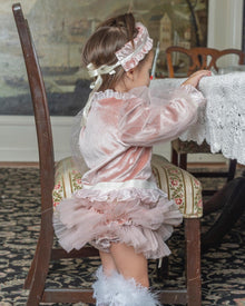 Girl | Clara Velour Jacket and Bloomers Set | Pink