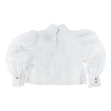 Girl | Gwen Blouse With Ruffle Trim | White x black