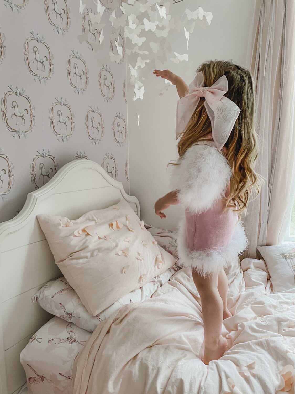 Ella Knit Pink Feather Dress - Petite Maison Kids