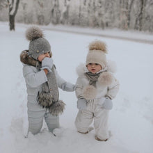 Unisex | Cashmere Aviator Pom Hat Grey | Gray