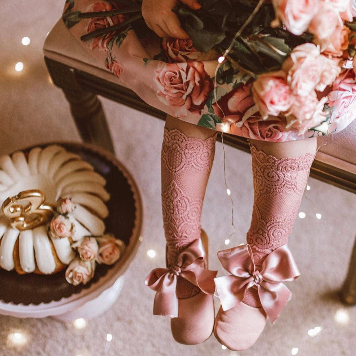Girl | Alice Lace Socks | Pink