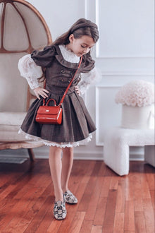 Girl | Blair Estate Tweed Top and Skirt Set | Brown x White