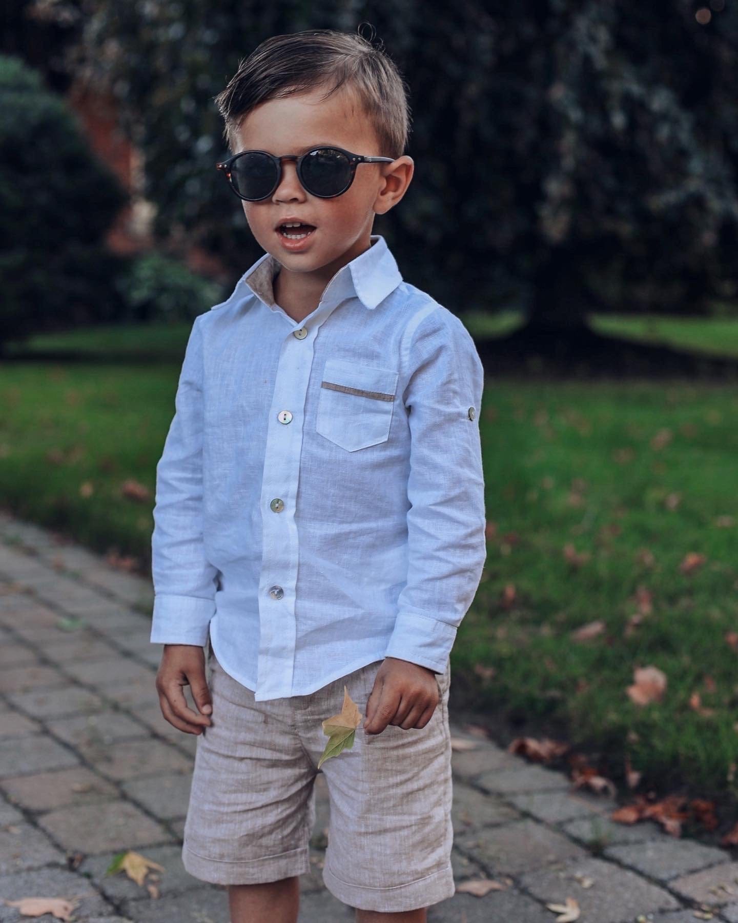 Ashton Linen Top and Shorts Set - Petite Maison Kids