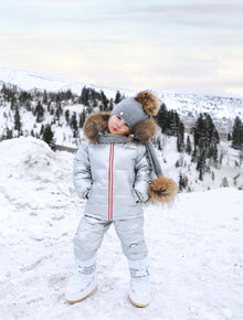 Unisex | Honeycomb Grey Cashmere Beanie Hats Natural Pom | Gray