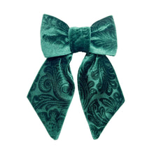 Girl | Everly Velour Hair Bow | Green