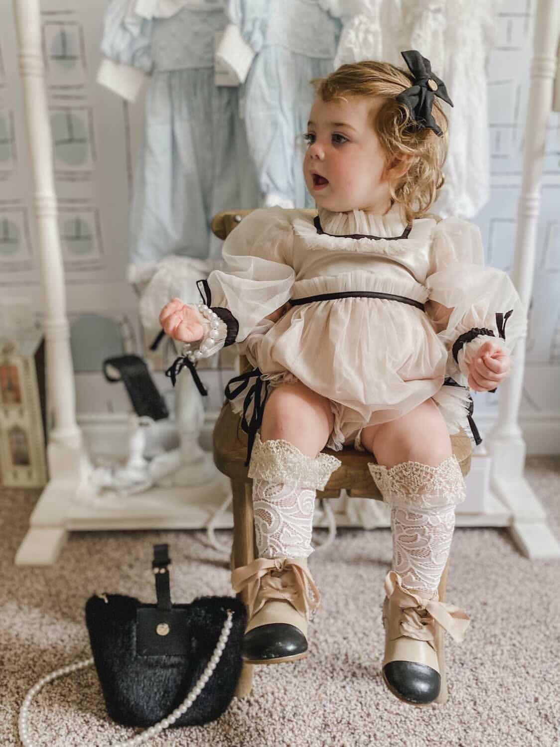 Coco Pearl Hair Scunchie - Petite Maison Kids