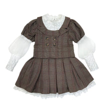 Girl | Blair Estate Tweed Top and Skirt Set | Brown x White