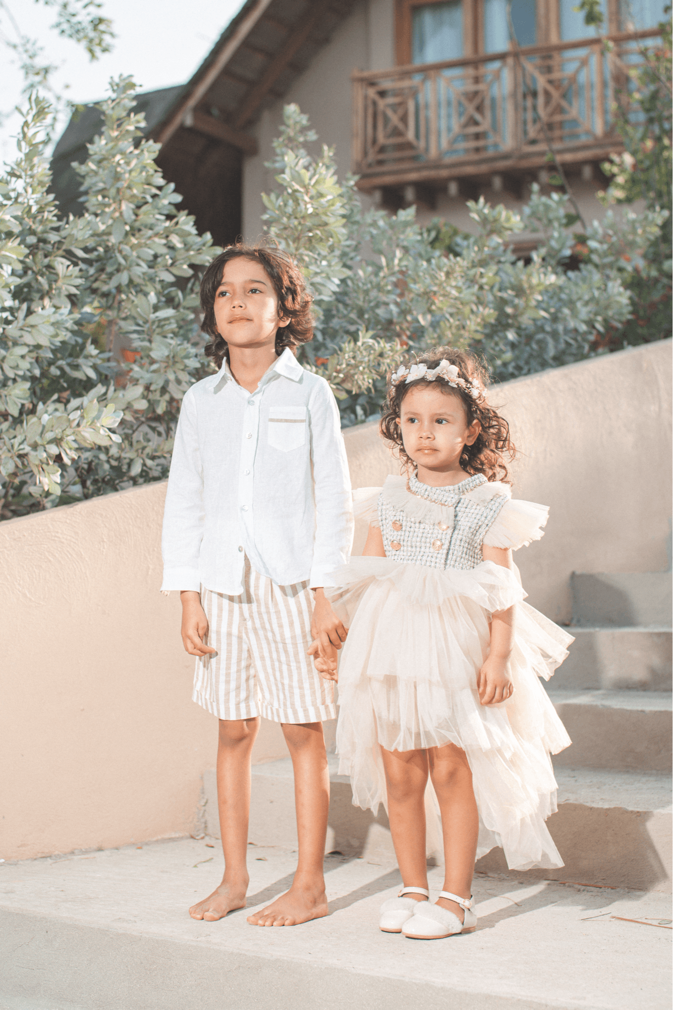 Ashton Striped Linen Shorts and Top Set - Petite Maison Kids