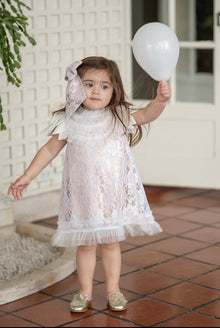 Girl | Dove Lace Overlay Dress | Beige