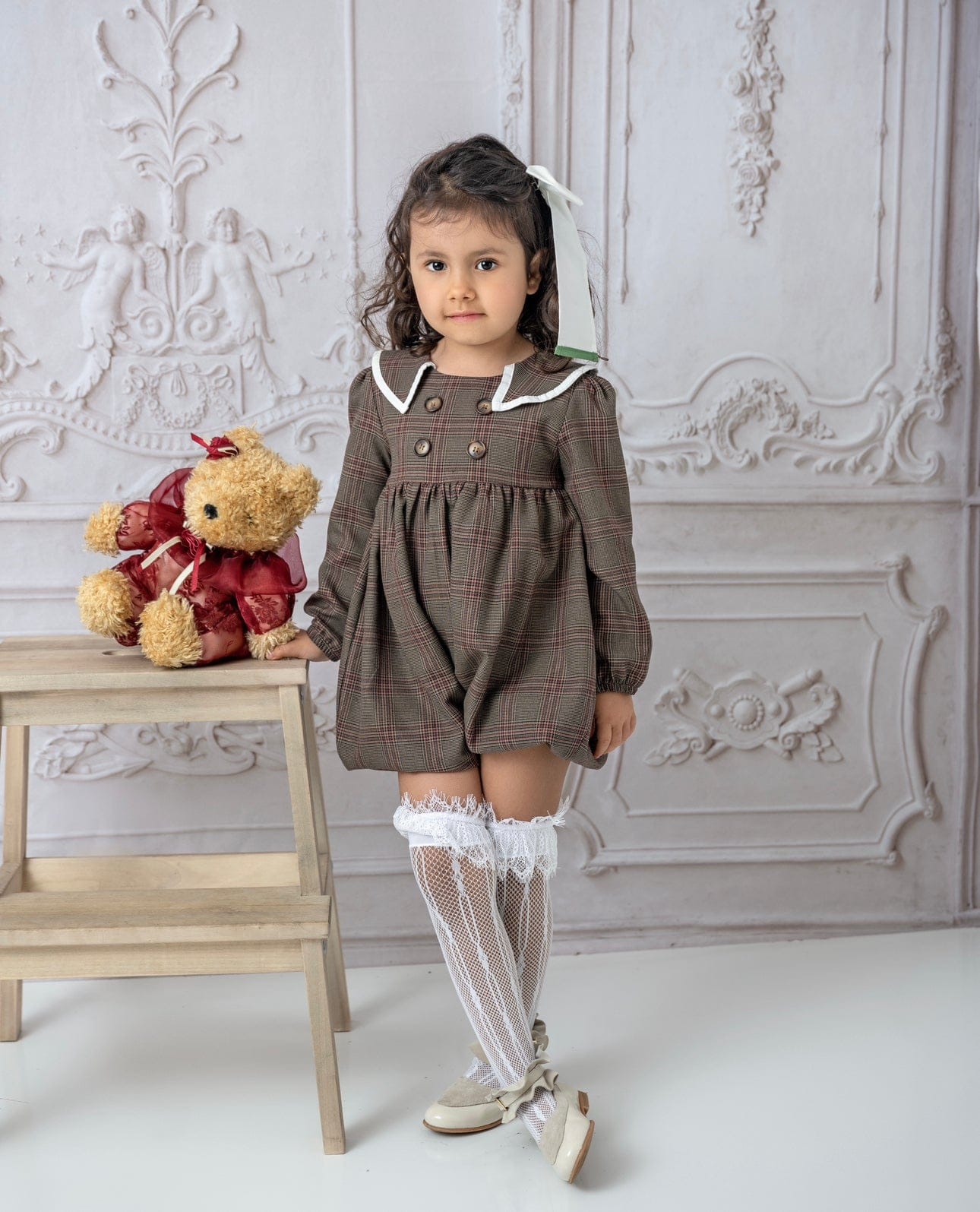 Unisex | Blair Estate Tweed Romper | Brown