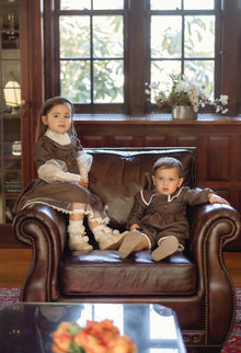 Unisex | Blair Estate Tweed Romper | Brown