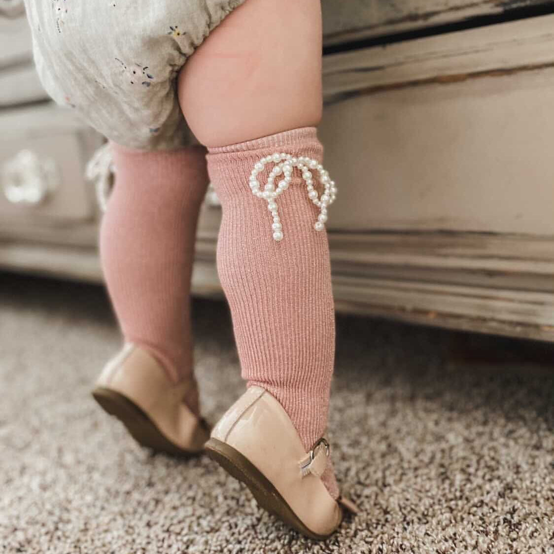 Girl | Perla Shimmer Socks | Pink
