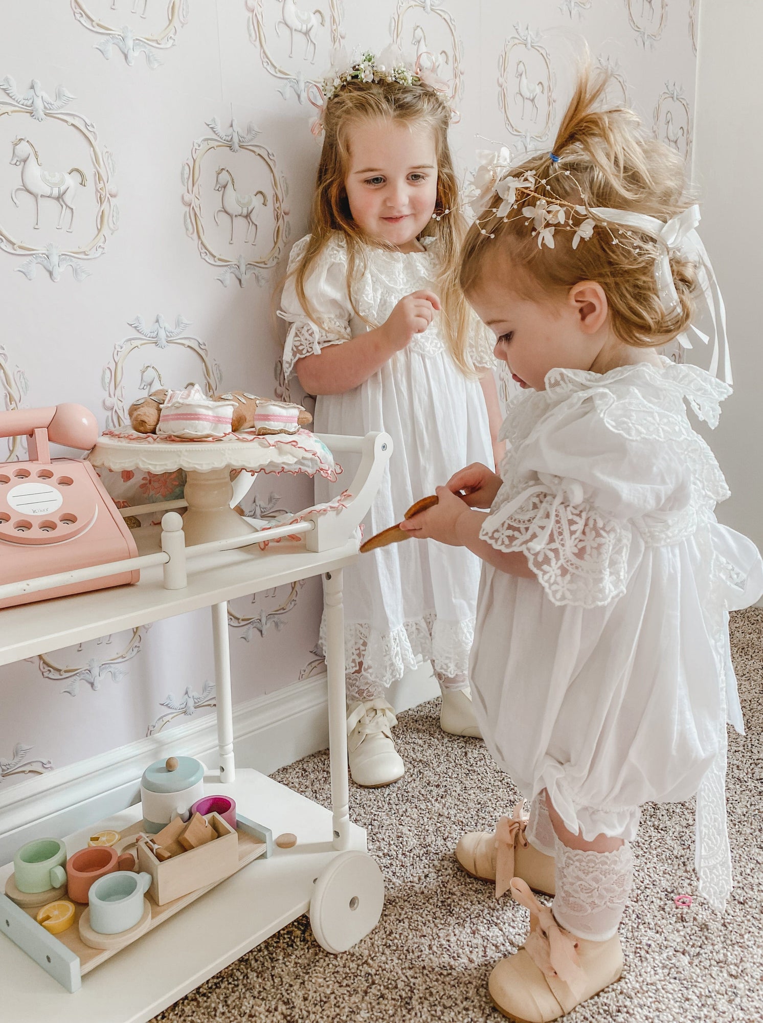 Katherine Embroidered Linen Romper - Petite Maison Kids