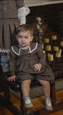 Unisex | Blair Estate Tweed Romper | Brown