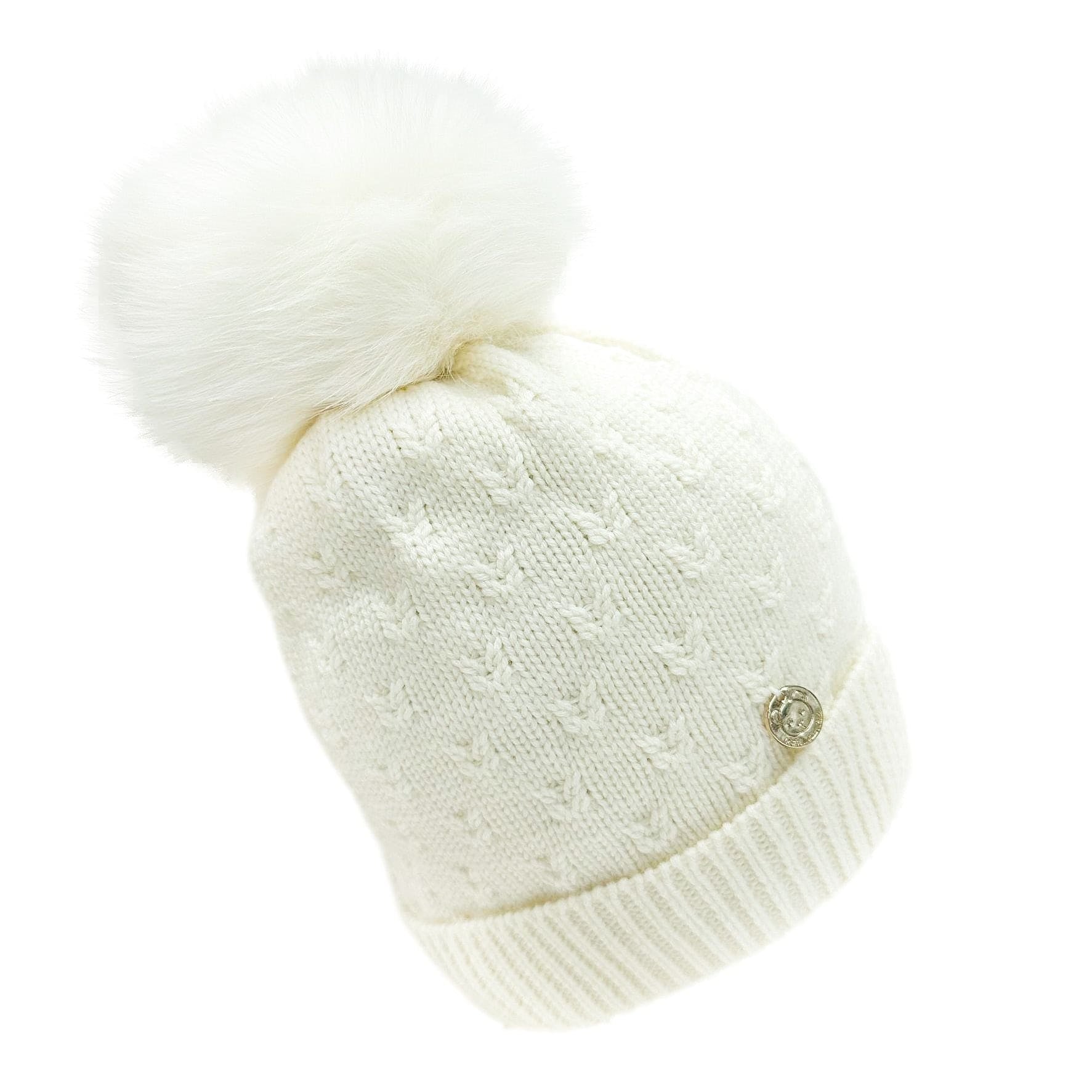 Unisex | Parker Merino Wool Foldover Beanie Hat | Ivory