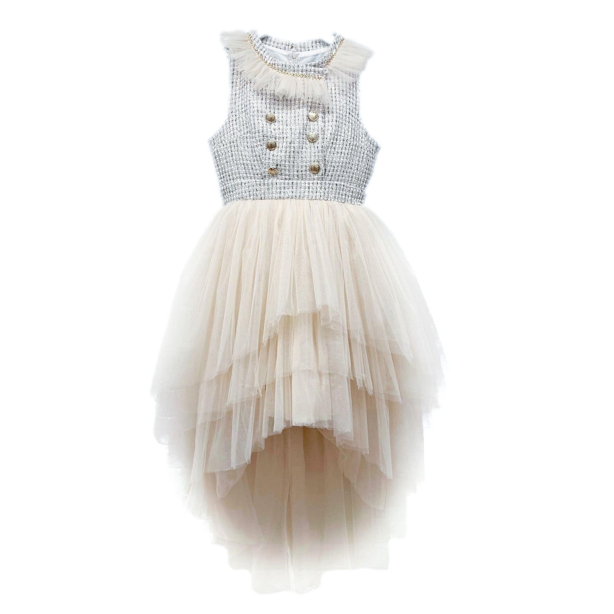 Women | Fira Tweed Mom Dress | Beige