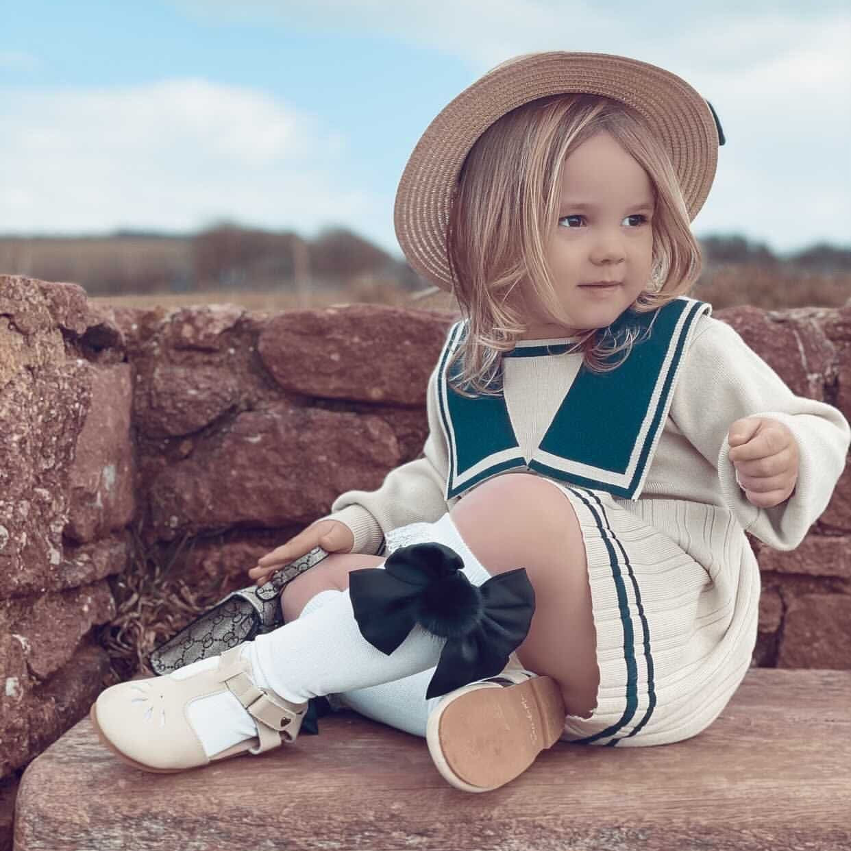 Lana Ruffle Socks with Poms and Bows - Petite Maison Kids