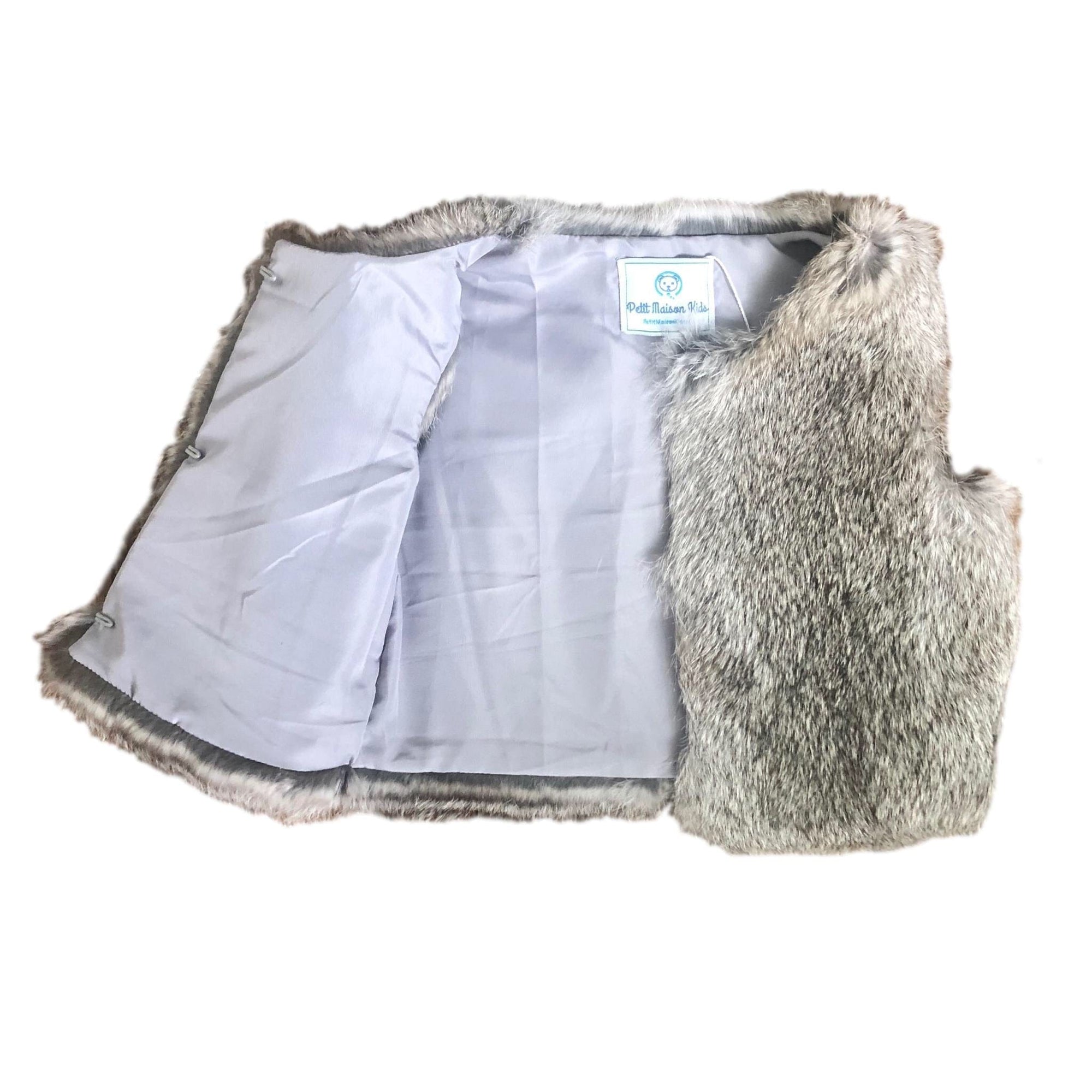 Grey Rabbit Vest - Petit Maison Kids