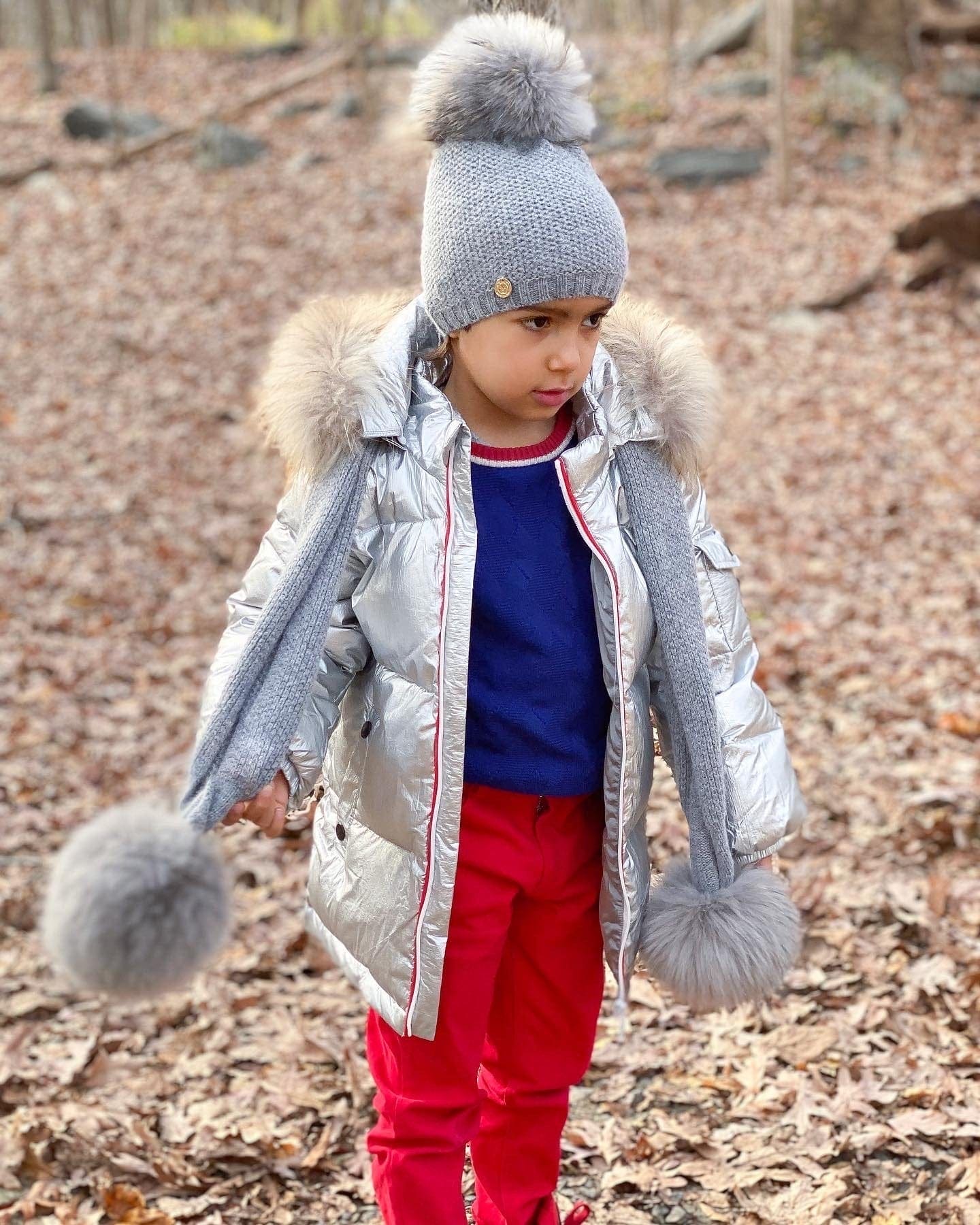 Cashmere Pom Scarf - Petit Maison Kids
