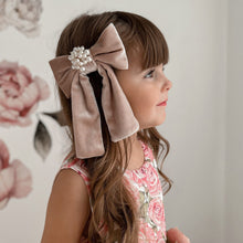 Girl | Dusty Velour Hair Bow | Pink