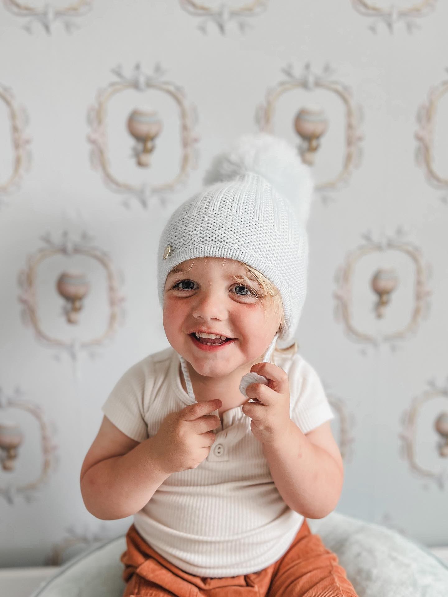 Unisex | London Baby Cashmere Aviator Hat | Blue