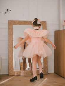 Girl | Victorian Tulle Cape | Peach