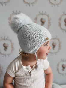 Unisex | London Baby Cashmere Aviator Hat | Blue