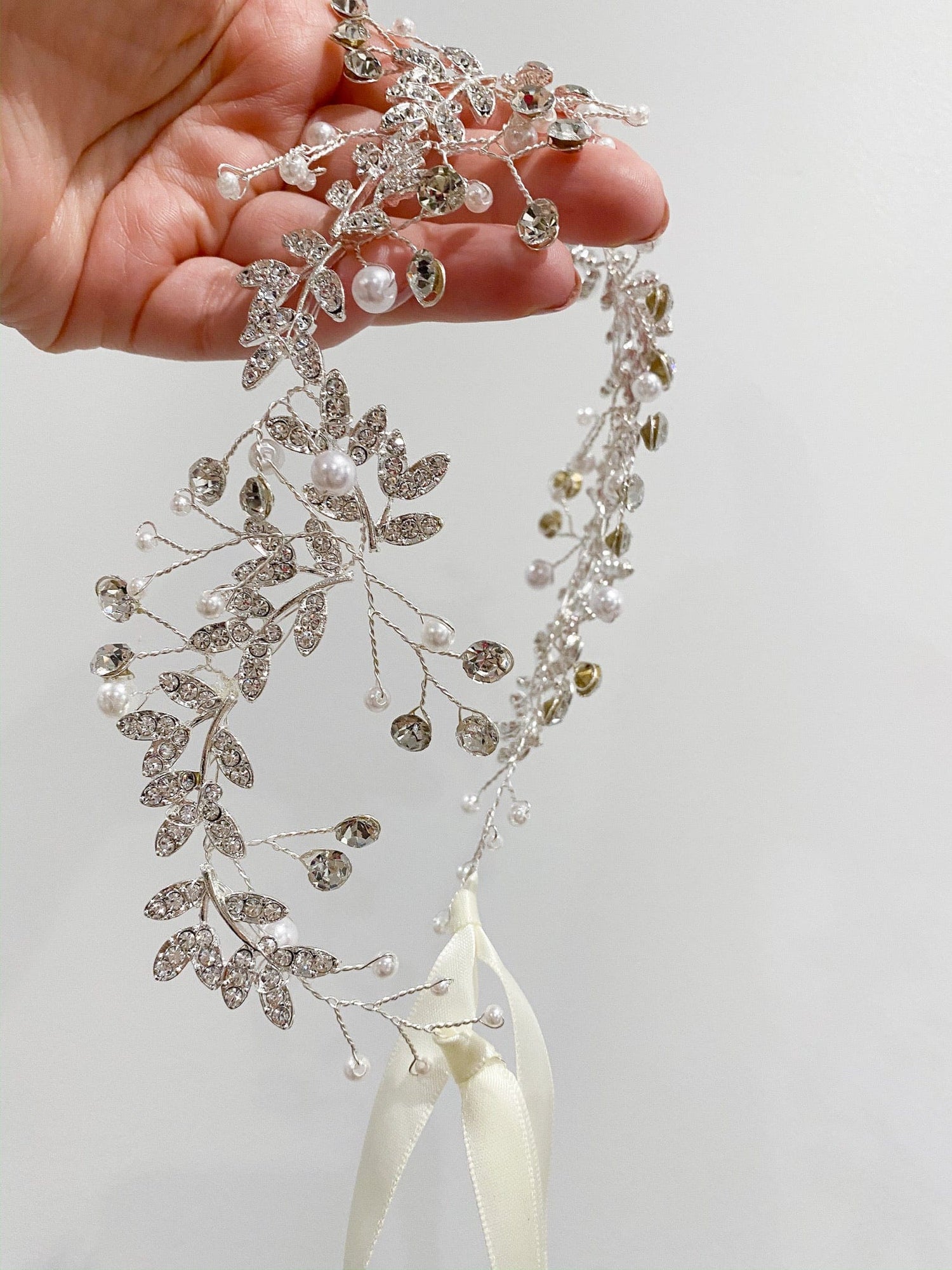 Silver Flower Hair Garland - Petit Maison Kids