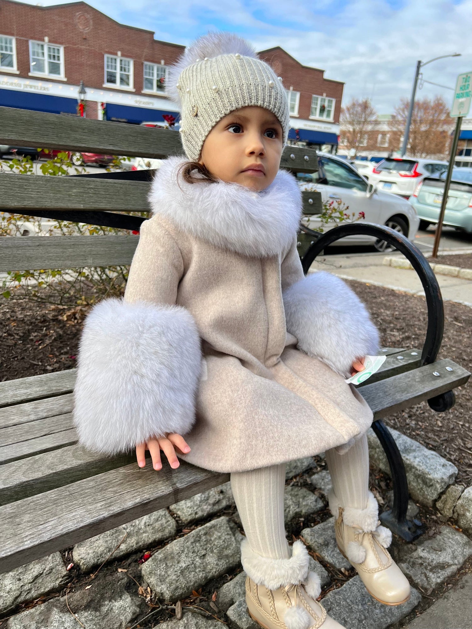 Pearl Angora Hat - Petite Maison Kids